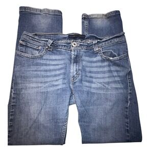 Levis 542 Pencil Jeans Women's 14 L30 Med Wash Low Rise Straight Leg Blue Denim